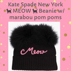 Kate Spade New York MEOW Beanie *Rare Find* super cute- New With Tags
